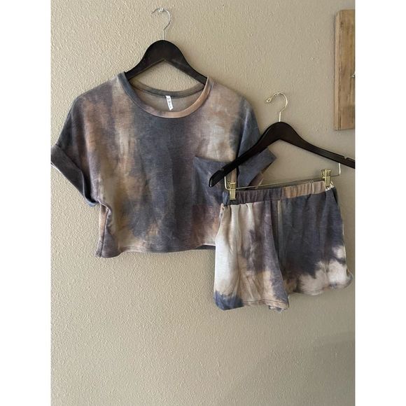 🆕Mocha tie dye short and top set - Picture 5 of 5